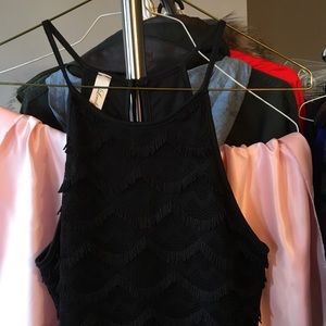 ✅SOLD Black crochet midi dress